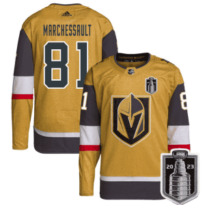 Vegas Golden Knights #81 Jonathan Marchessault Gold 2023 Stanley Cup Final Stitched Jersey