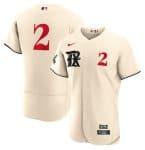Texas Rangers #2 Marcus Semien Cream 2023 City Connect Flex Base Stitched Jersey