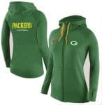 Nike Green Bay Packers Full-Zip Performance Hoodie Green