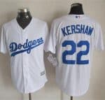 Dodgers #22 Clayton Kershaw White New Cool Base Stitched Jersey
