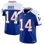 Buffalo Bills #14 Stefon Diggs Blue White 2023 F.U.S.E. Throwback Vapor Untouchable Limited Stitched Jersey