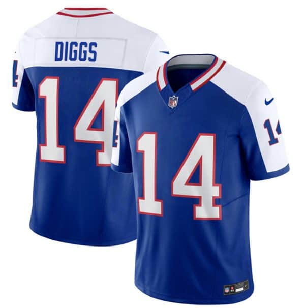 Buffalo Bills #14 Stefon Diggs Blue White 2023 F.U.S.E. Throwback Vapor Untouchable Limited Stitched Jersey