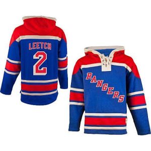 Rangers #2 Brian Leetch Blue Sawyer Hooded Sweatshirt Stitched Jersey
