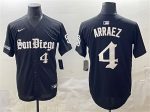 San Diego Padres #4 Luis Arraez Black Gothic Edition Vapor Limited Stitched Jersey