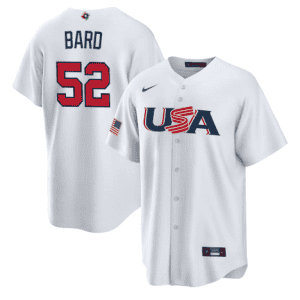 USA #52 Daniel Bard 2023 White World Classic Stitched Jersey