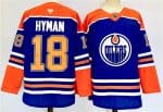 Edmonton Oilers #18 Zach Hyman Royal 2024-25 Stitched Jersey