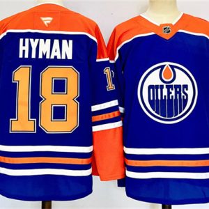 Edmonton Oilers #18 Zach Hyman Royal 2024-25 Stitched Jersey