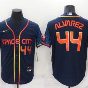 Houston Astros #44 Yordan Alvarez 2022 Navy City Connect Cool Base Stitched Jersey