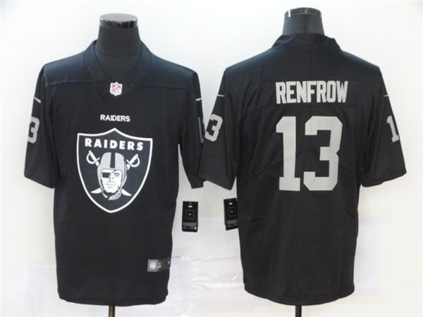 Raiders #13 Hunter Renfrow 2020 Team Big Logo Black Limited Stitched Jersey