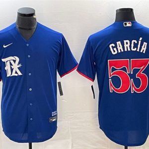Texas Rangers #53 Adolis Garc¨ªa Royal City Connect Stitched Jersey