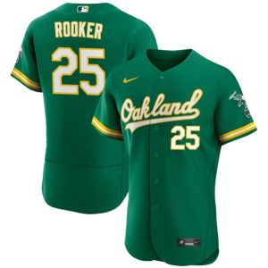 Oakland Athletics #25 Brent Rooker Green Flex Base Stitched Jersey