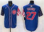 Chicago Cubs #27 Seiya Suzuki Royal 2025 Independence Day Vapor Premier Limited Stitched Jersey