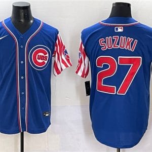 Chicago Cubs #27 Seiya Suzuki Royal 2025 Independence Day Vapor Premier Limited Stitched Jersey