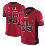 San Francisco 49ers #85 George Kittle Red Drift Fashion Color Rush Limited Stitched Jersey