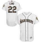 Mariners #22 Robinson Cano White Flexbase Authentic Collection 2016 Memorial Day Stitched Jersey