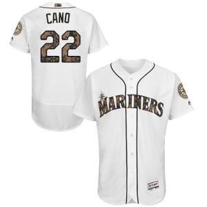 Mariners #22 Robinson Cano White Flexbase Authentic Collection 2016 Memorial Day Stitched Jersey