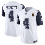 Dallas Cowboys #4 Dak Prescott Navy 2023 F.U.S.E. With Walter Payton Patch Alternate Vapor Limited Stitched Jersey