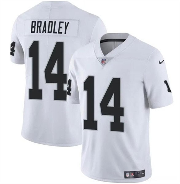 Las Vegas Raiders #14 Carter Bradley White 2024 Vapor Stitched Jersey