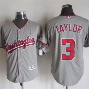 Nationals #3 Michael Taylor Grey New Cool Base Stitched Jersey