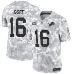 Detroit Lions #16 Jared Goff Arctic Camo 2024 F.U.S.E. Salute To Service Limited Stitched Jersey