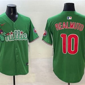 Philadelphia Phillies #10 J.T. Realmuto Green Phanatic Limited Stitched Jersey