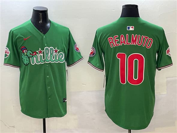 Philadelphia Phillies #10 J.T. Realmuto Green Phanatic Limited Stitched Jersey
