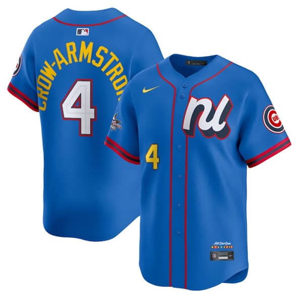 National League #4 Pete Crow-Armstrong Blue 2025 All-Star Edition Limited Stitched Jersey