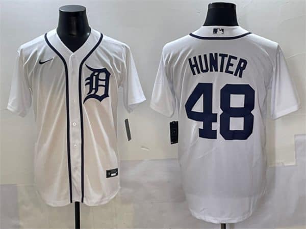 Detroit Tigers #48 Brant Hurter White Cool Base Stitched Jersey