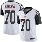 Bengals #70 Cedric Ogbuehi White Stitched Limited Rush Nike Jersey