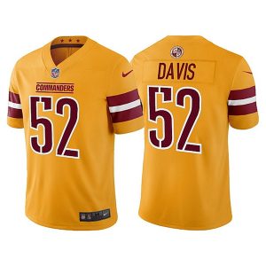 Washington Commanders #52 Jamin Davis Gold Vapor Untouchable Stitched Football Jersey