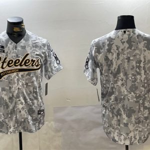 Pittsburgh Steelers Blank 2024 Arctic Camo Salute To Service Stitched Jersey