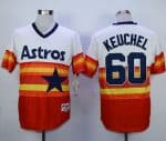 Astros #60 Dallas Keuchel White Orange 1980 Turn Back The Clock Stitched Jersey