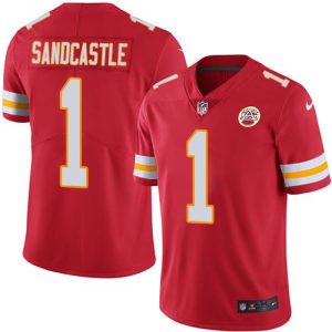 Chiefs #1 Leon Sandcastle Red Stitched Limited Rush Nike Jersey
