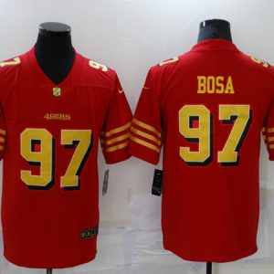 San Francisco 49ers #97 Nick Bosa Red Gold Vapor Untouchable Limited Stitched Jersey