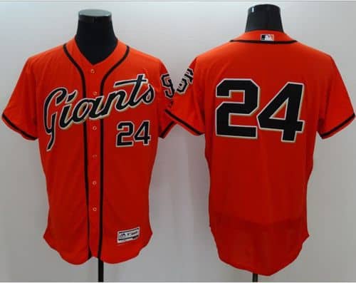 Giants #24 Willie Mays Orange Flexbase Authentic Collection Stitched Jersey