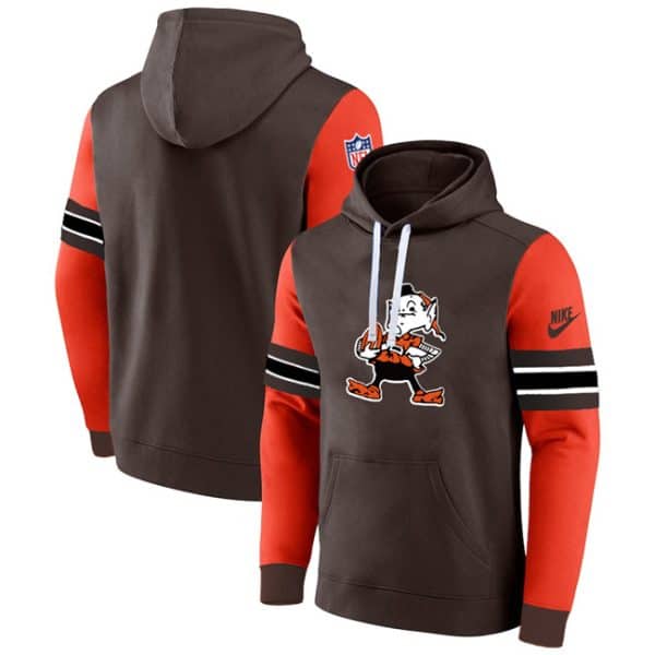 Cleveland Browns Brown Orange Pullover Hoodie