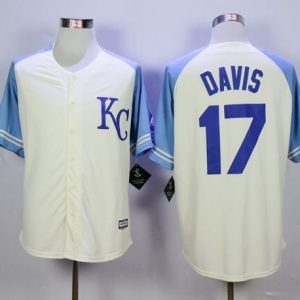 Royals #17 Wade Davis Cream Exclusive Vintage Stitched Jersey