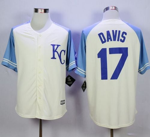 Royals #17 Wade Davis Cream Exclusive Vintage Stitched Jersey