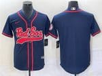 Boston Red Sox Blank Navy Cool Base Stitched Jersey