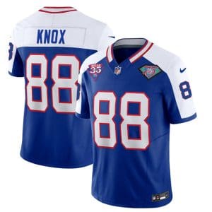 Buffalo Bills #88 Dawson Knox Blue White 2023 F.U.S.E. 75th Anniversary Throwback Vapor Untouchable Limited Stitched Jersey