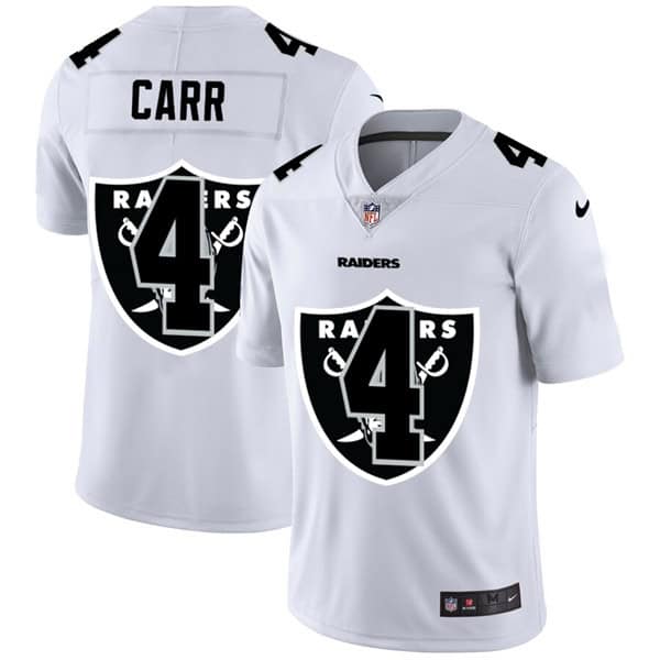 Raiders #4 Derek Carr White Stitched Jersey