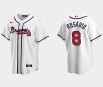 Atlanta Braves #8 Eddie Rosario White Cool Base Stitched Jersey