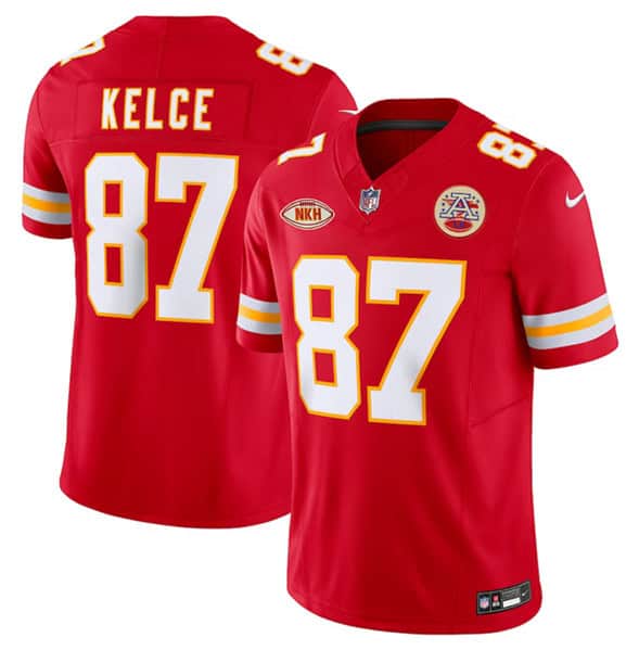Kansas City Chiefs #87 Travis Kelce Red 2023 F.U.S.E. With "NKH" Patch Vapor Untouchable Limited Stitched Jersey