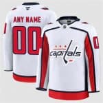Washington Capitals Custom White 2024-25 Away Stitched Jersey