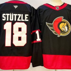 Ottawa Senators #18 Tim St¨¹tzle Black 2024-25 Home Stitched Jersey