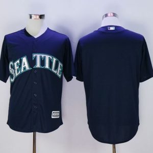 Mariners Blank Navy Blue New Cool Base Stitched Jersey