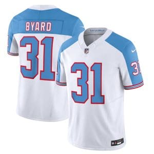 Tennessee Titans #31 Kevin Byard White Blue 2023 F.U.S.E. Vapor Limited Throwback Stitched Jersey