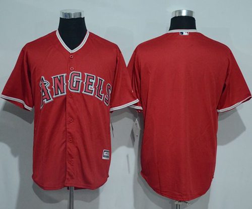 Angels Of Anaheim Blank Red New Cool Base Stitched Jersey