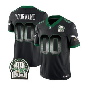 Philadelphia Eagles Active Palyer Custom Black 2023 F.U.S.E. Throwback Vapor Untouchable Limited Stitched Jersey