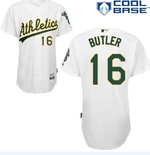 Athletics #16 Billy Butler White Cool Base Stitched Jersey